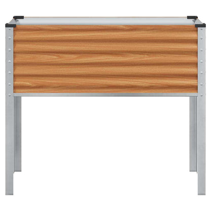 Trädgårdsplanterare Ljusbrun 100 x 45 x 90 cm Galvaniserat Stål