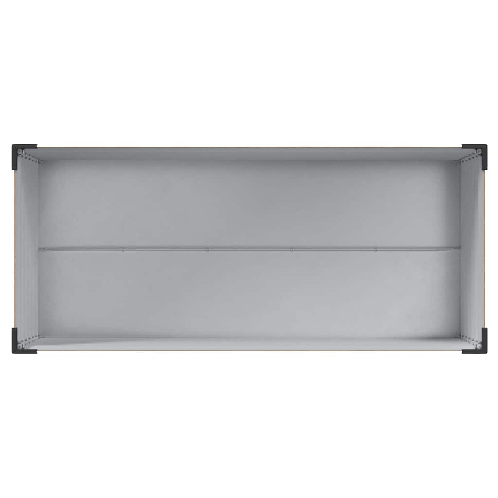 Trädgårdsplanterare Ljusbrun 100 x 45 x 90 cm Galvaniserat Stål