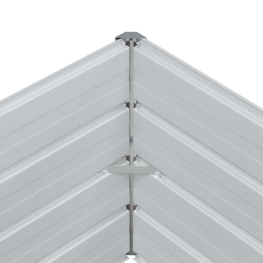 Upphöjd odlingslåda Ljusbrun 160 x 80 x 45 cm Galvaniserat stål