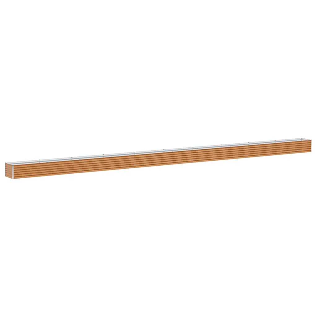 Upphöjd odlingslåda Ljusbrun 970 x 50 x 36 cm Galvaniserat Stål