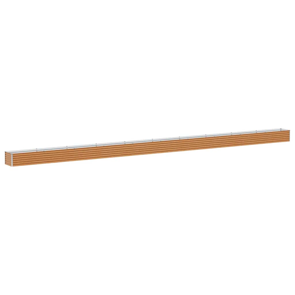 Upphöjd odlingslåda Ljusbrun 970 x 50 x 36 cm Galvaniserat Stål