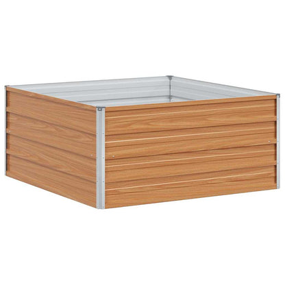 Upphöjd odlingslåda Ljusbrun 100 x 100 x 45 cm