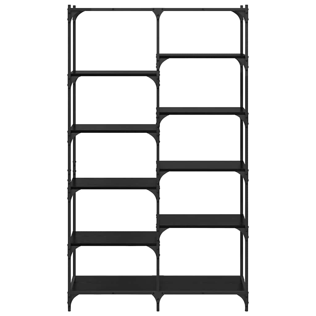 Hyllsystem Svart ek 100 x 32 x 170 cm Konstruerat trä