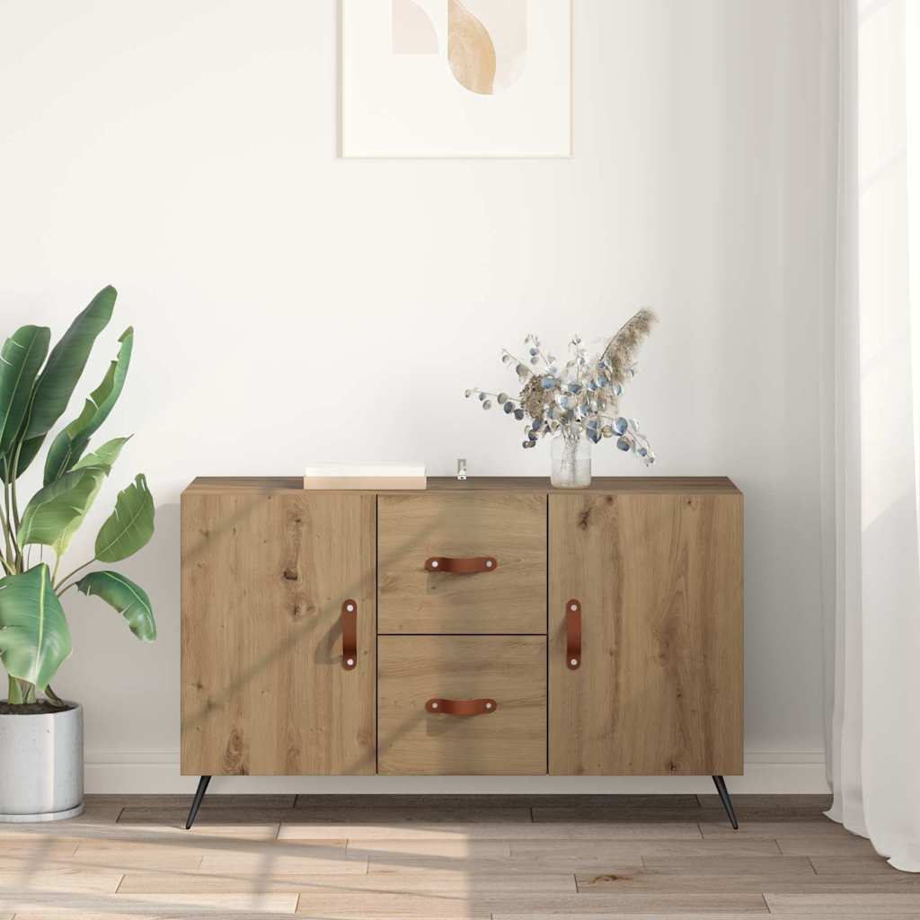 Sideboard med låda Artisan Ek 100 x 36 x 60 cm Konstruerat trä