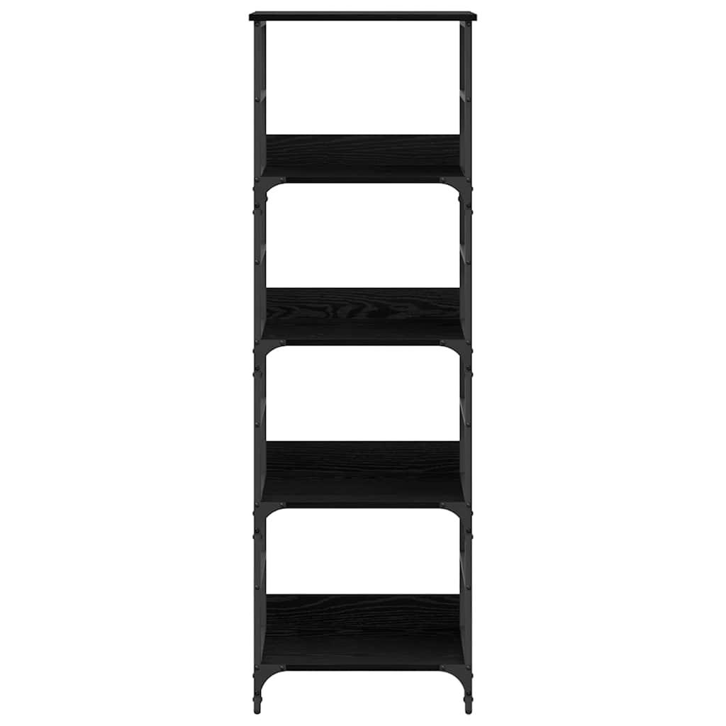 Hyllsystem Svart Ek 50 x 33 x 153 cm Konstruerat trä