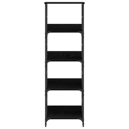 Hyllsystem Svart Ek 50 x 33 x 153 cm Konstruerat trä