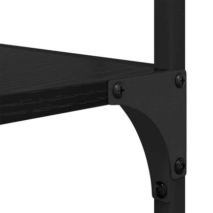 Hyllsystem Svart Ek 50 x 33 x 188,5 cm Konstruerat trä