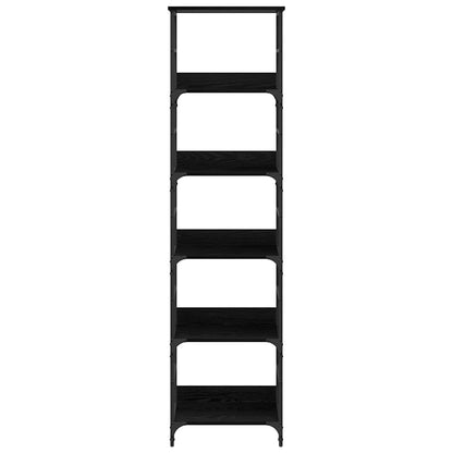Hyllsystem Svart Ek 50 x 33 x 188,5 cm Konstruerat trä