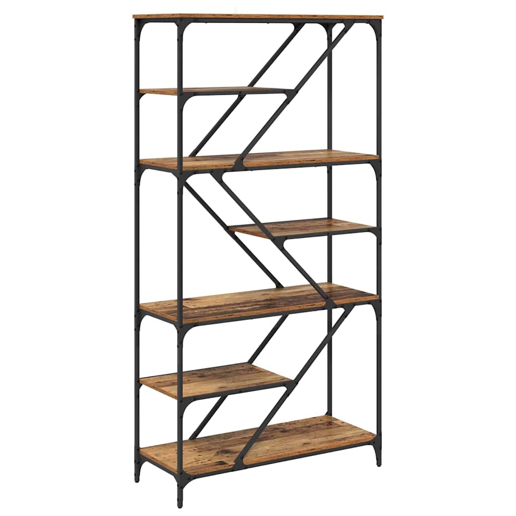 Hyllsystem Gammalt trä 91 x 36 x 176 cm Konstruerat trä