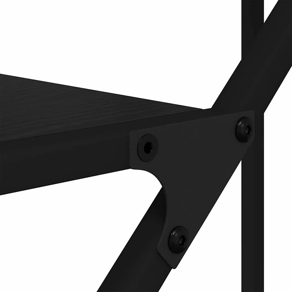 Hyllsystem Svart Ek 91 x 36 x 176 cm Konstruerat trä