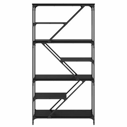 Hyllsystem Svart Ek 91 x 36 x 176 cm Konstruerat trä