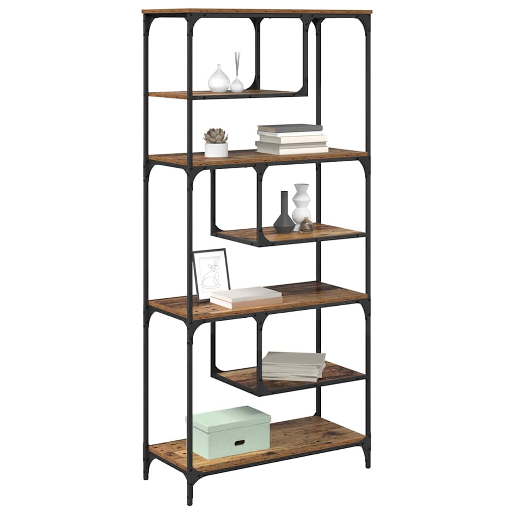 Bokhylla Gammalt trä 81 x 36 x 176 cm Konstruerat trä