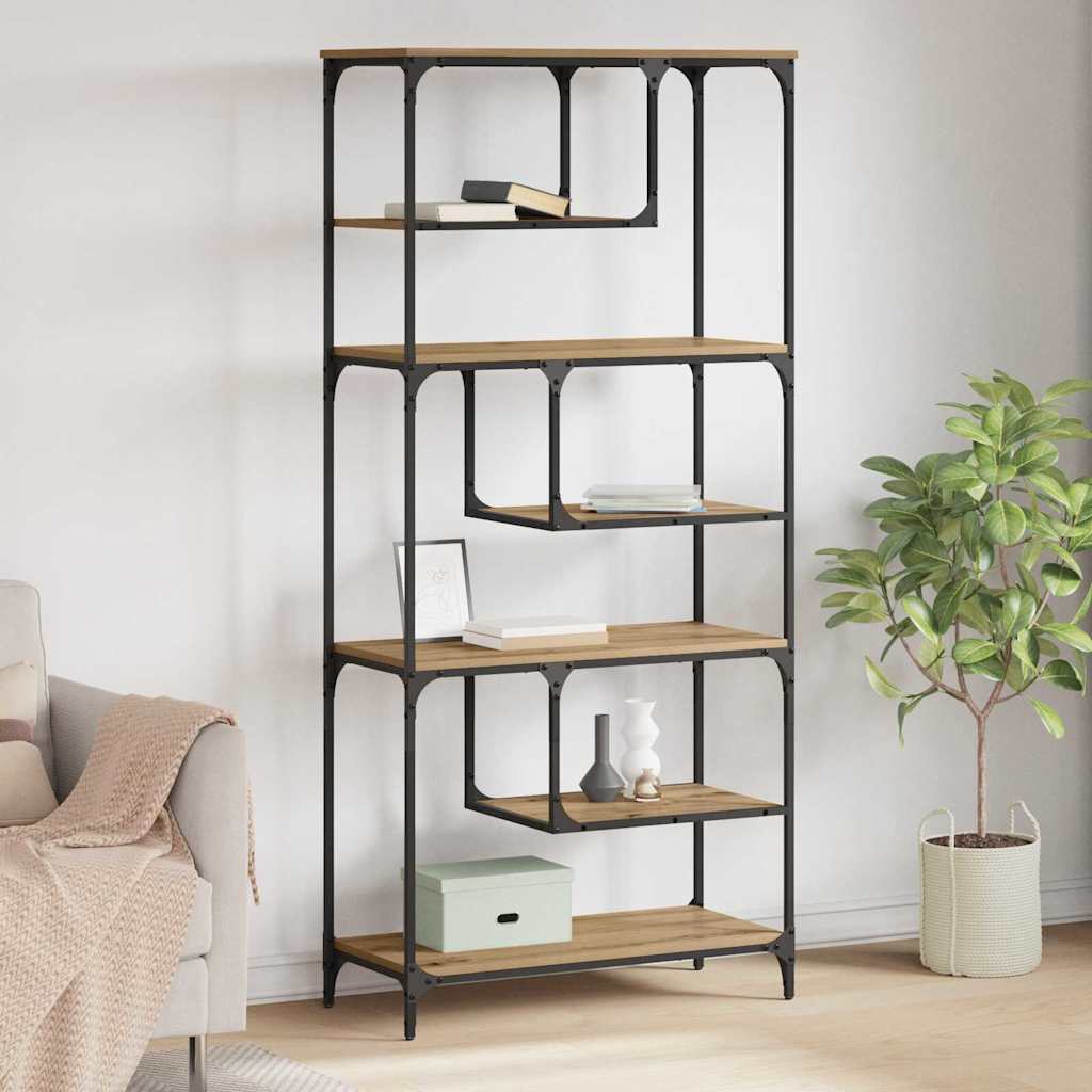 Bokhylla artisan ek 81 x 36 x 176 cm Konstruerat trä