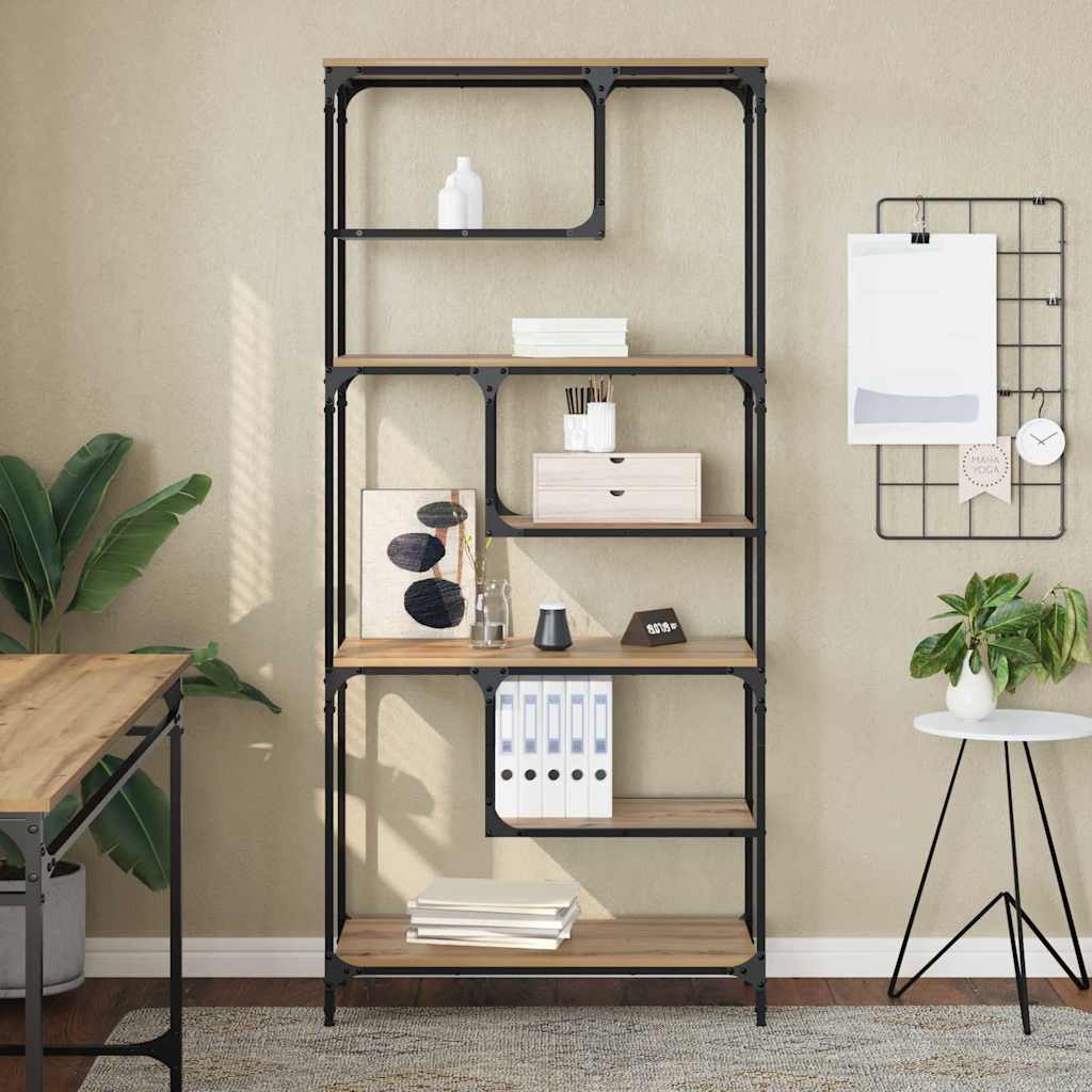 Bokhylla artisan ek 81 x 36 x 176 cm Konstruerat trä