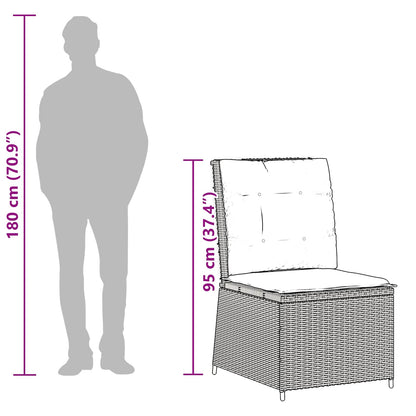 Trädgårdsoffa med kudde Grå konstrotting