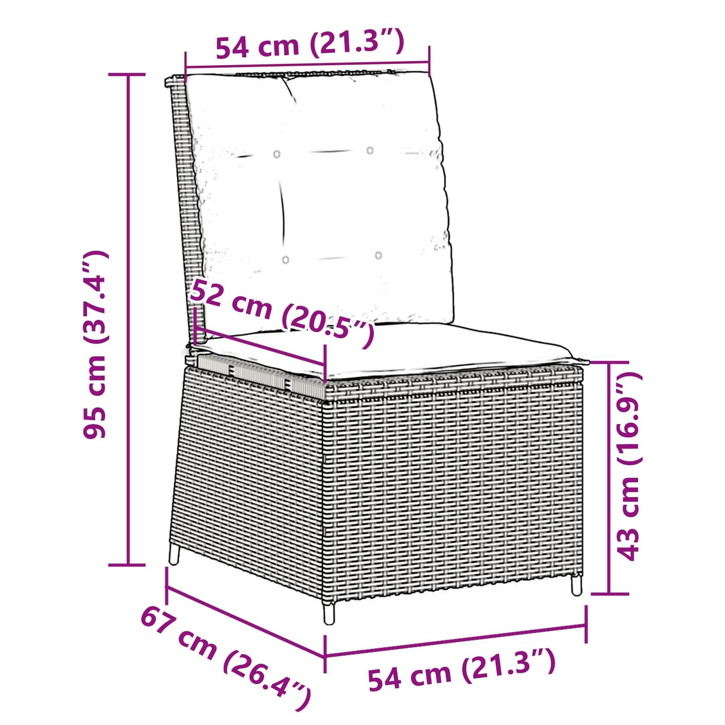 Trädgårdsoffa med kudde Grå konstrotting