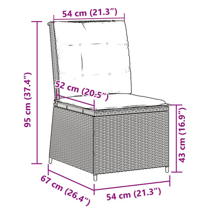 Trädgårdsoffa med kudde Grå konstrotting