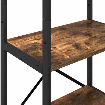 Hyllsystem Rökt ek 56 x 34 x 171 cm Konstruerat trä