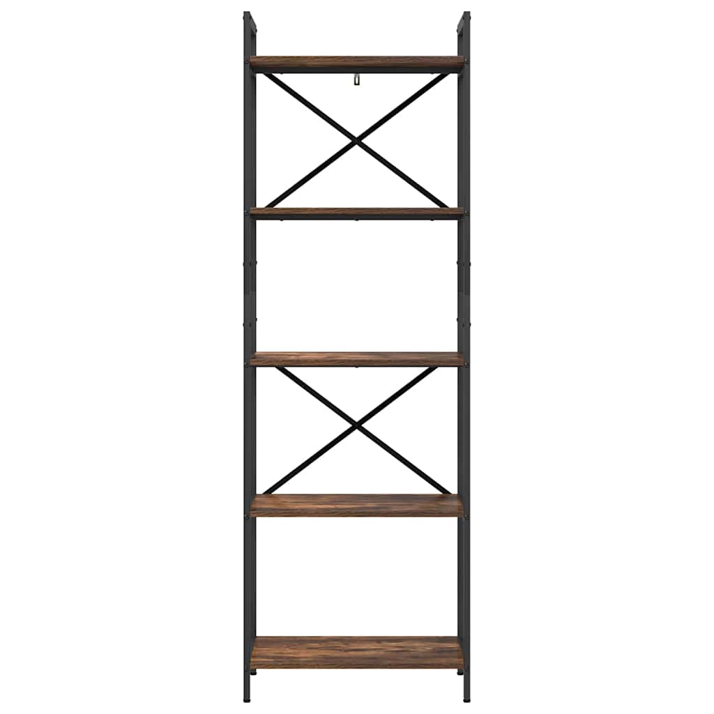 Hyllsystem Rökt ek 56 x 34 x 171 cm Konstruerat trä