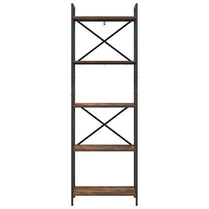 Hyllsystem Rökt ek 56 x 34 x 171 cm Konstruerat trä