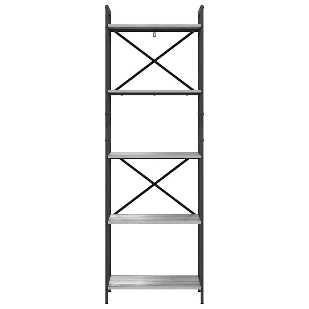Hyllsystem Grå Sonoma 56 x 34 x 171 cm Konstruerat trä