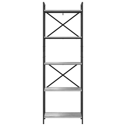 Hyllsystem Grå Sonoma 56 x 34 x 171 cm Konstruerat trä