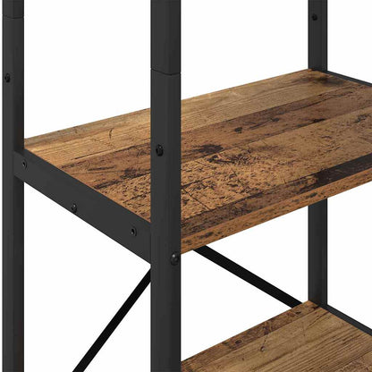 Hyllsystem Gammalt trä 56 x 34 x 171 cm Konstruerat trä