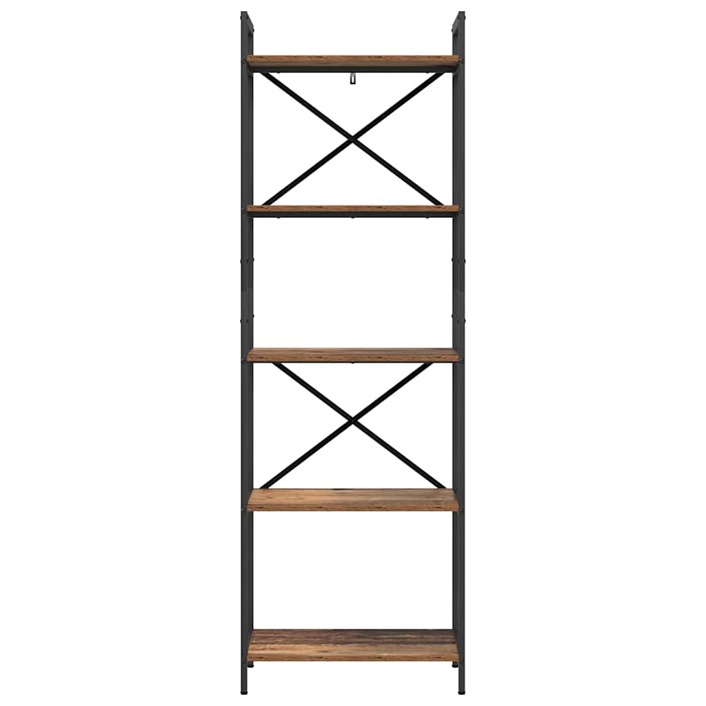 Hyllsystem Gammalt trä 56 x 34 x 171 cm Konstruerat trä