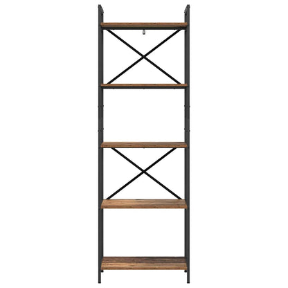 Hyllsystem Gammalt trä 56 x 34 x 171 cm Konstruerat trä