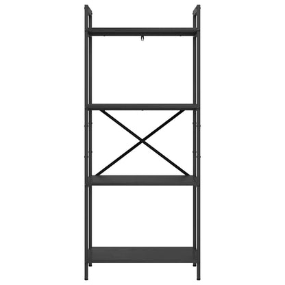 Hyllsystem Svart Ek 56 x 34 x 133,5 cm Konstruerat trä