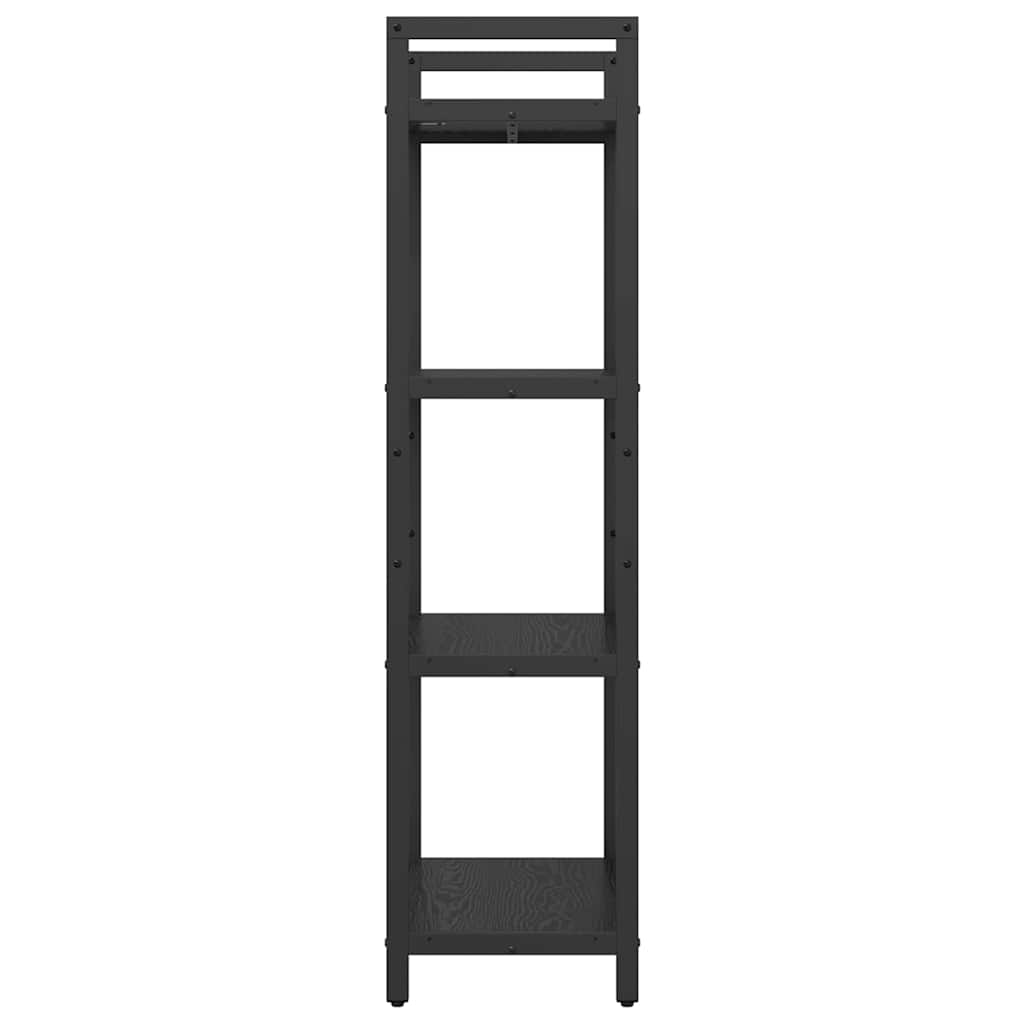 Hyllsystem Svart Ek 56 x 34 x 133,5 cm Konstruerat trä