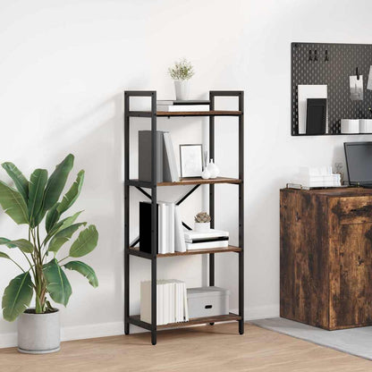 Hyllsystem Rökt ek 56 x 34 x 133,5 cm Konstruerat trä