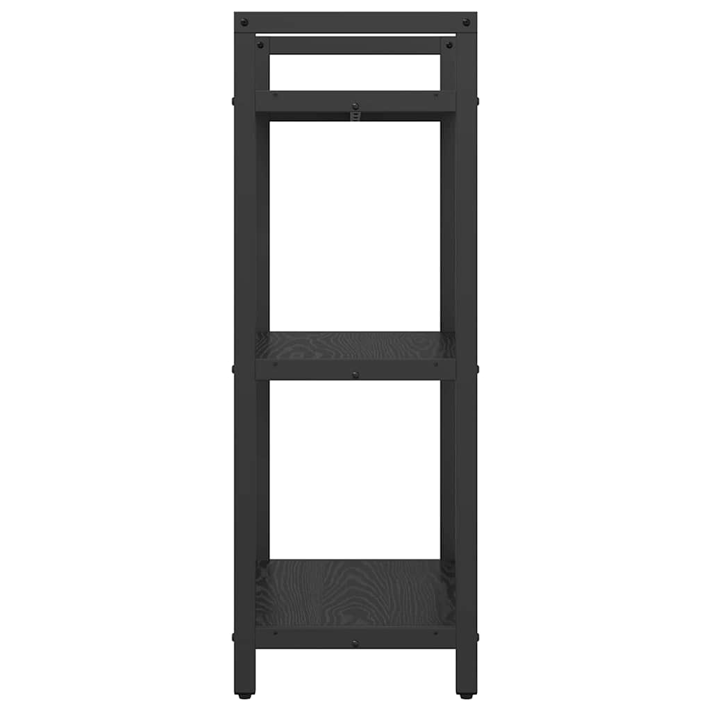 Hyllsystem Svart Ek 56 x 34 x 96 cm Konstruerat trä