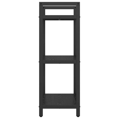 Hyllsystem Svart Ek 56 x 34 x 96 cm Konstruerat trä