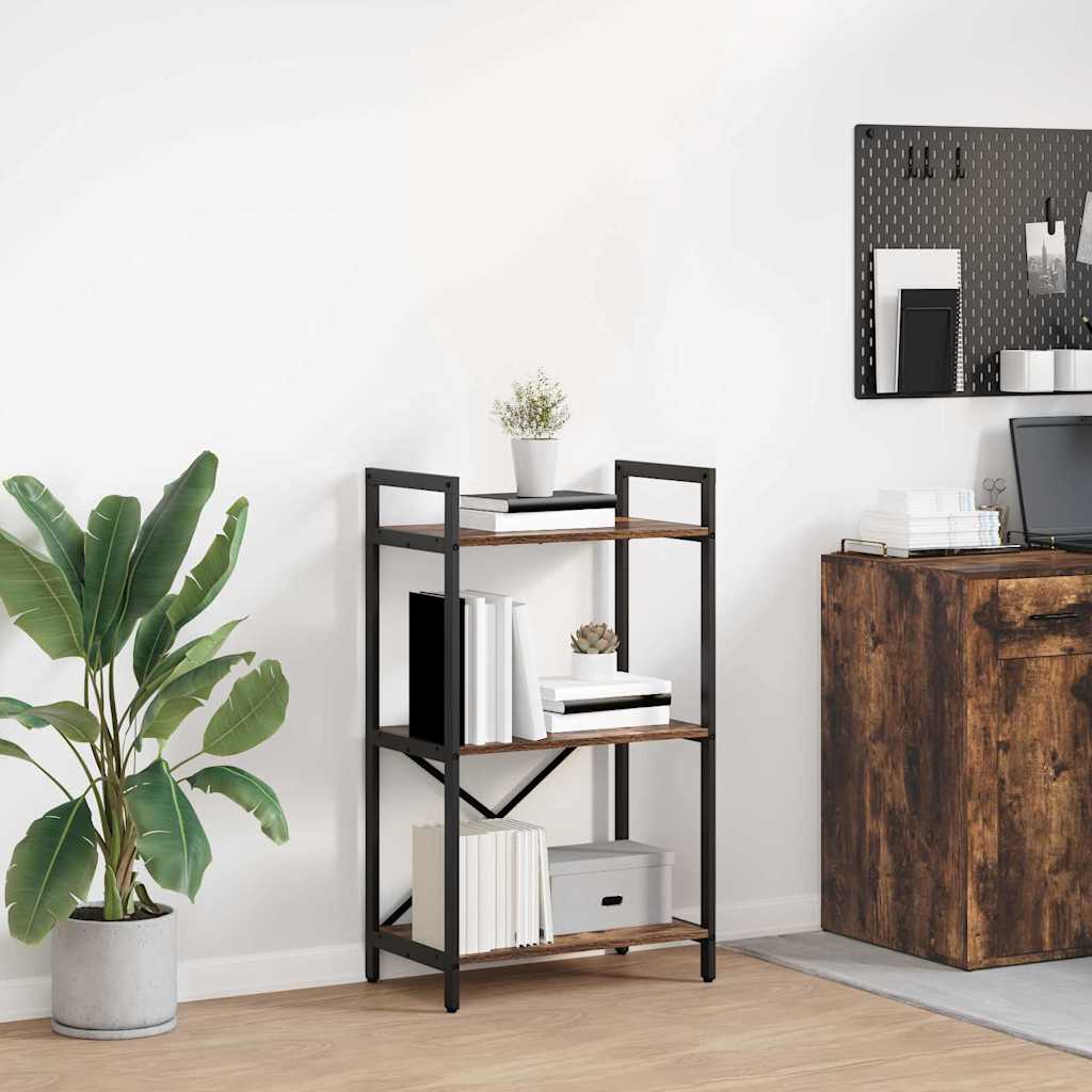 Hyllsystem Rökt ek 56 x 34 x 96 cm Konstruerat trä