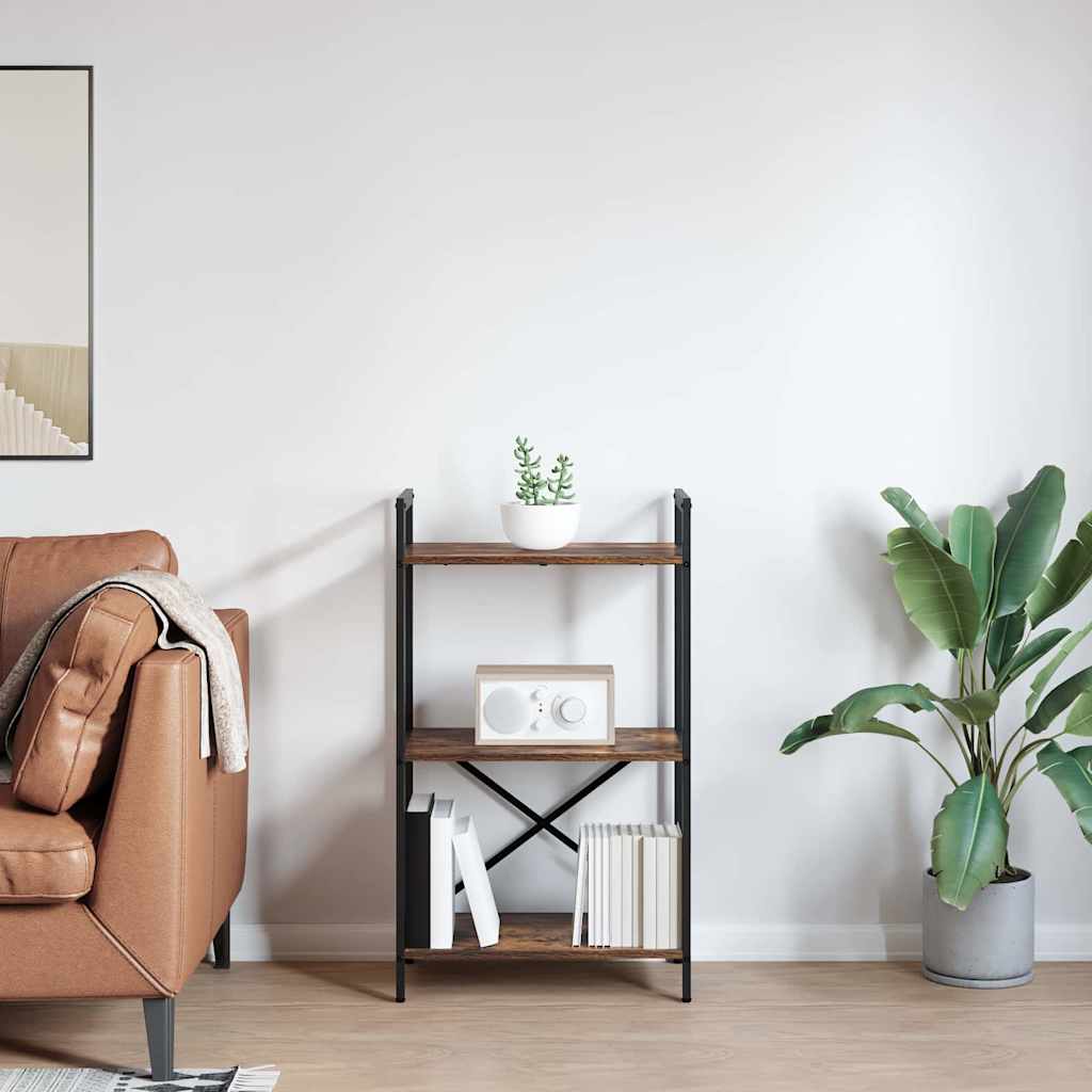 Hyllsystem Rökt ek 56 x 34 x 96 cm Konstruerat trä