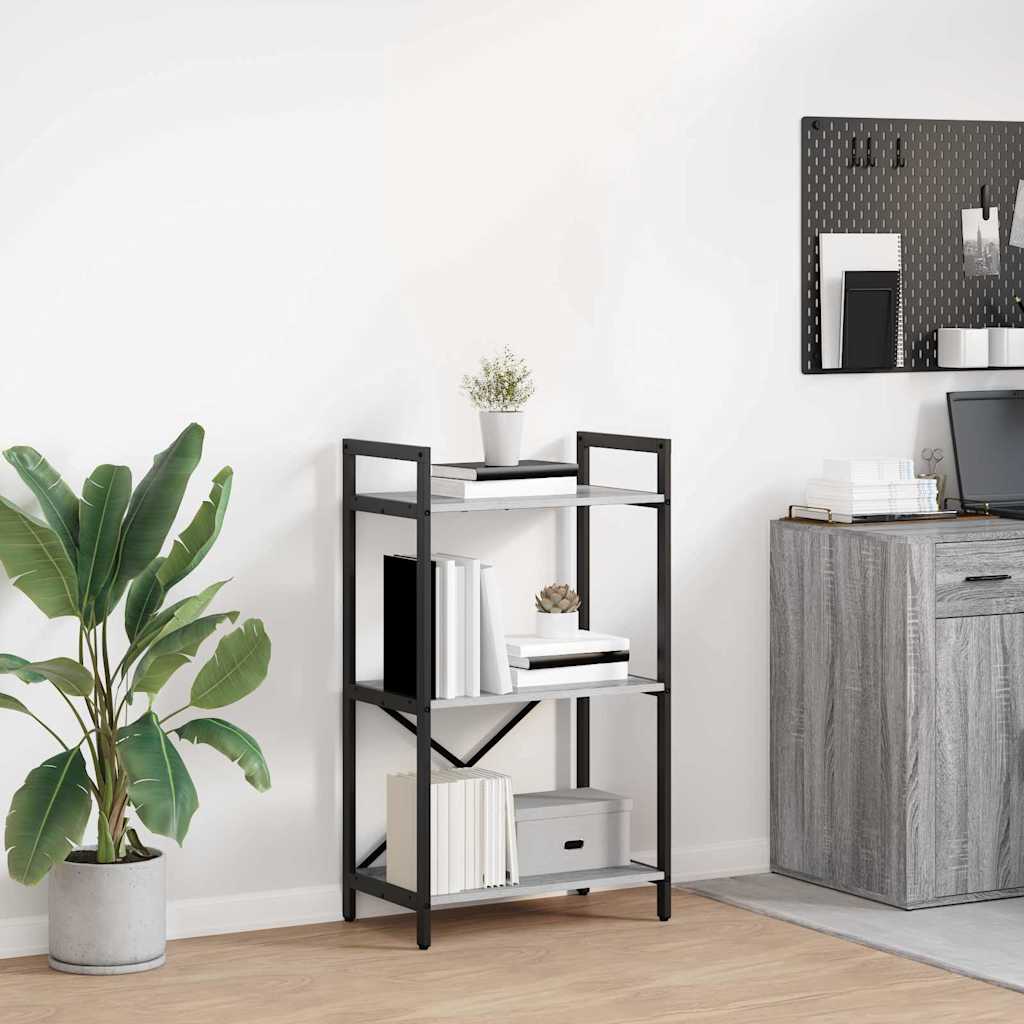 Hyllsystem Grå Sonoma 56 x 34 x 96 cm Konstruerat trä