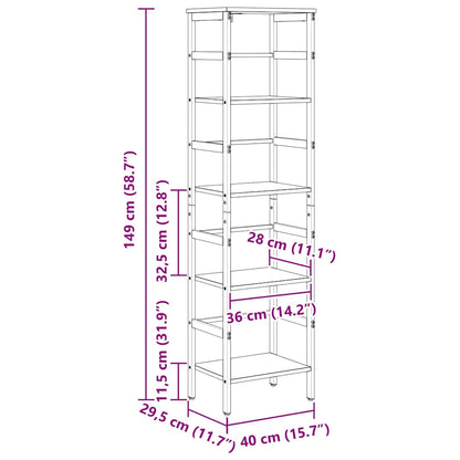 Hyllsystem Artisan Ek 40 x 29,5 x 149 cm Konstruerat trä