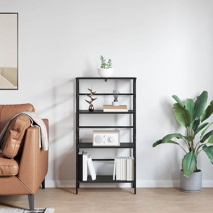 Hyllsystem Svart Ek 60 x 29,5 x 115 cm Konstruerat trä