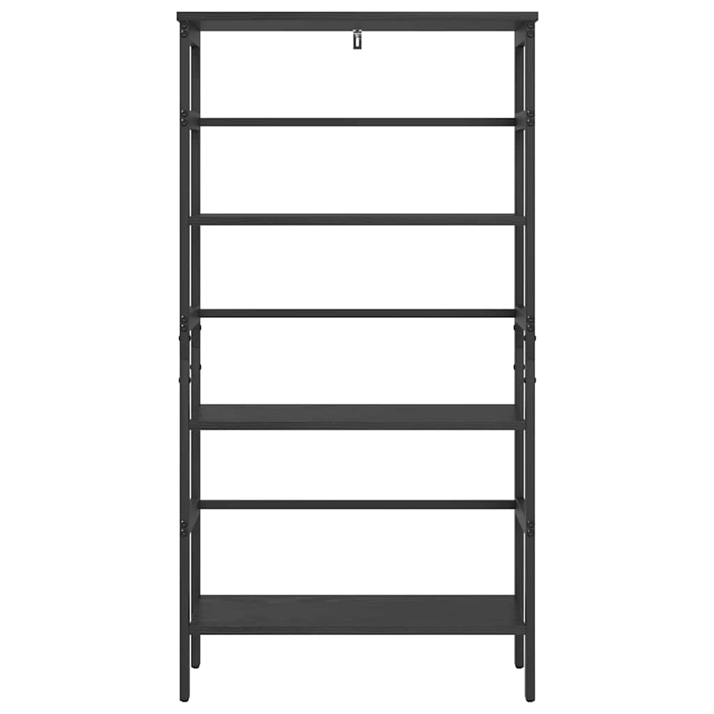 Hyllsystem Svart Ek 60 x 29,5 x 115 cm Konstruerat trä