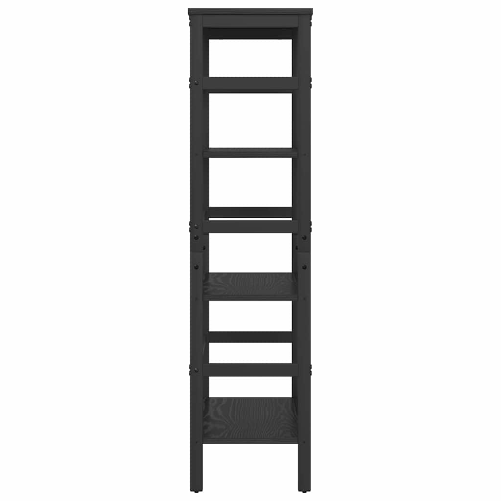 Hyllsystem Svart Ek 60 x 29,5 x 115 cm Konstruerat trä