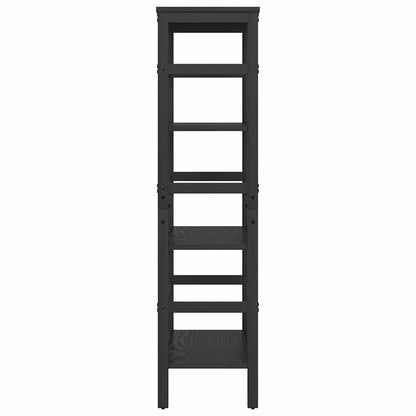 Hyllsystem Svart Ek 60 x 29,5 x 115 cm Konstruerat trä