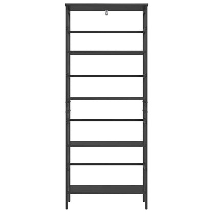 Hyllsystem Svart Ek 60 x 29,5 x 149 cm Konstruerat trä