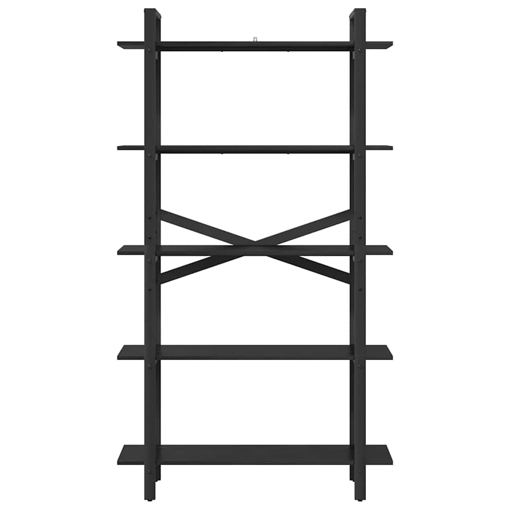Hyllsystem Svart Ek 100 x 33,5 x 178 cm Konstruerat trä