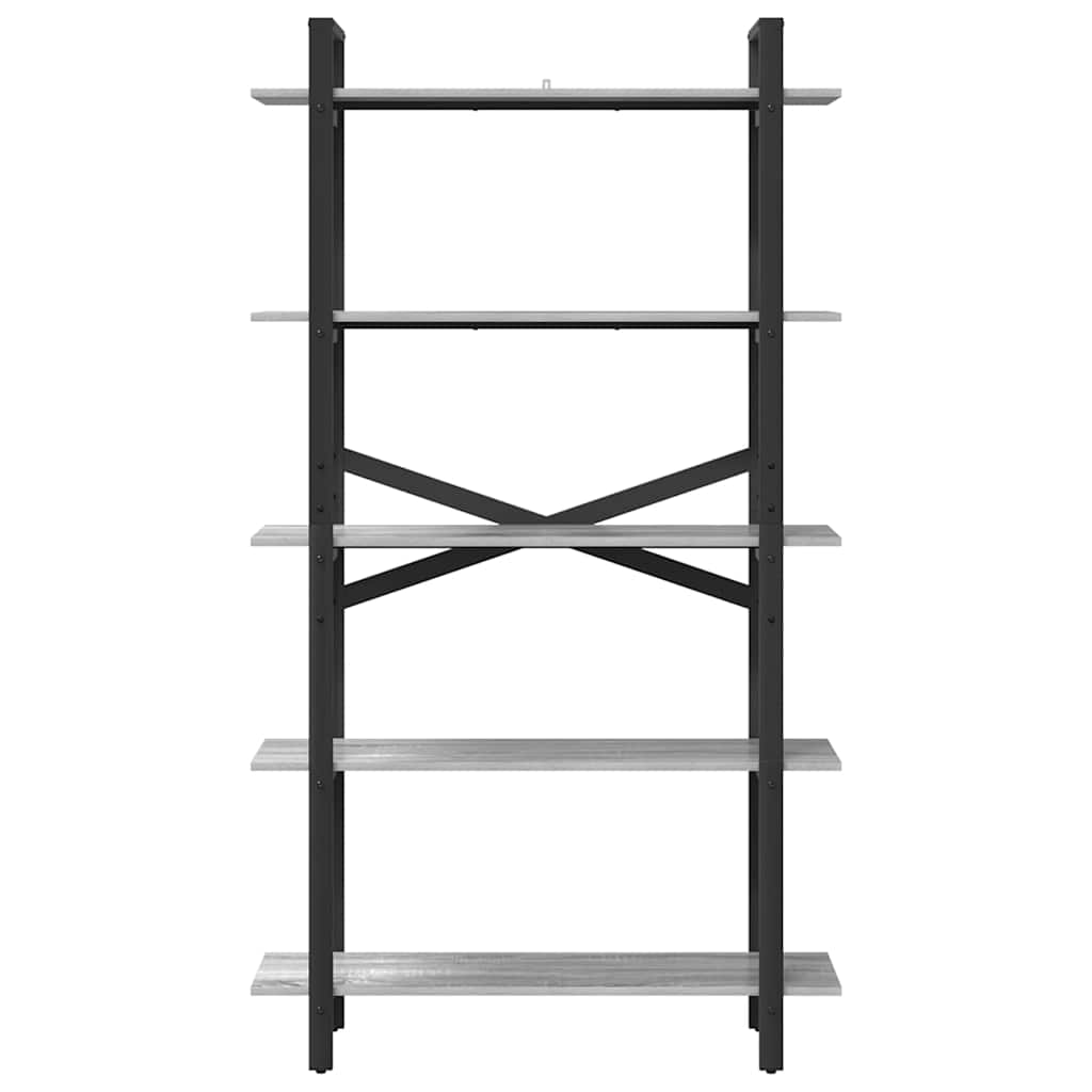 Hyllsystem Grå Sonoma 100 x 33,5 x 178 cm Konstruerat trä