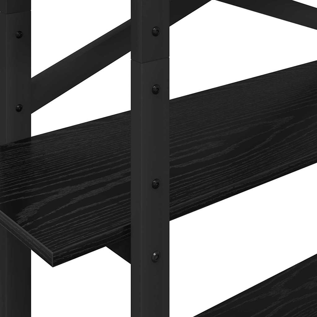 Hyllsystem Svart Ek 100 x 33,5 x 140 cm Konstruerat trä