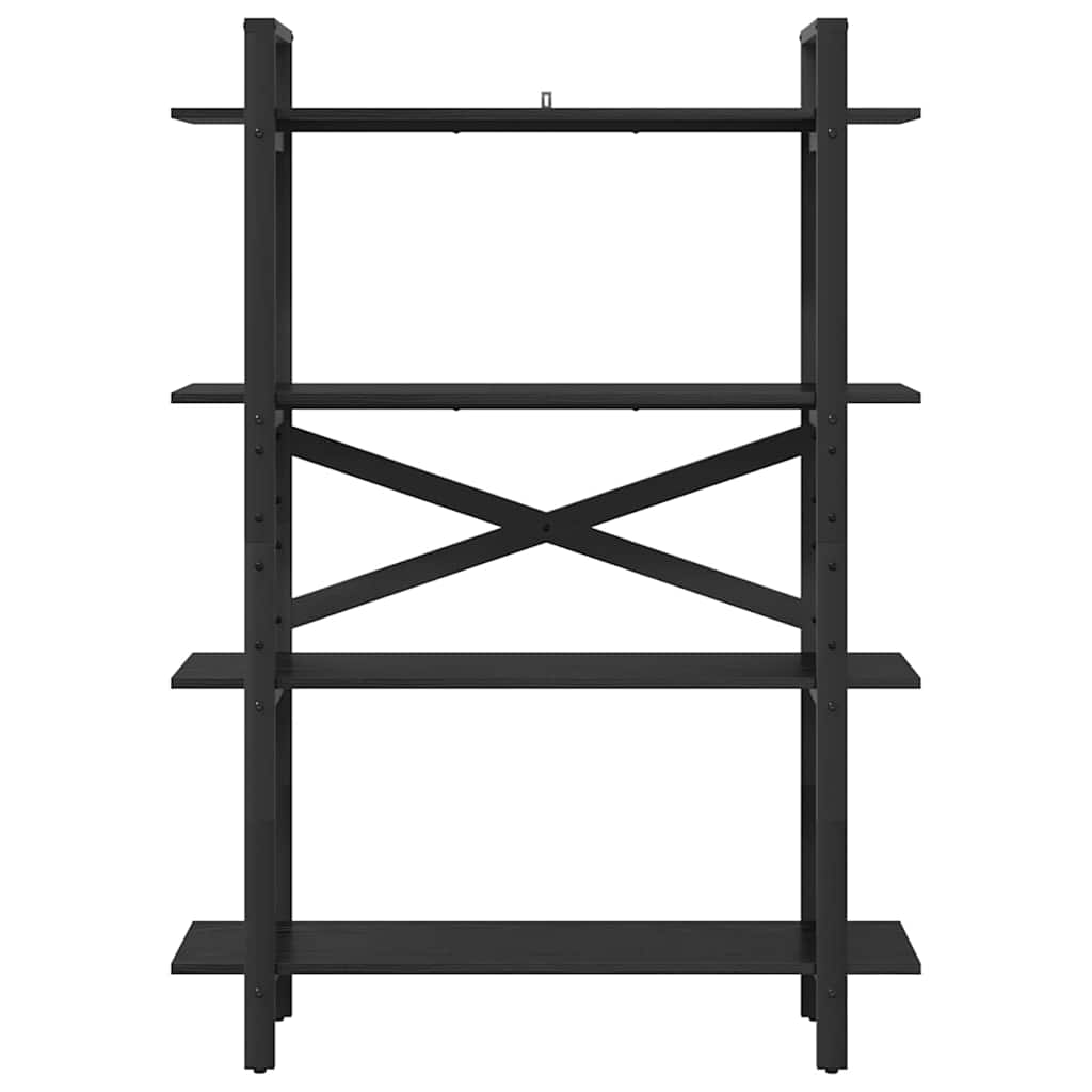Hyllsystem Svart Ek 100 x 33,5 x 140 cm Konstruerat trä