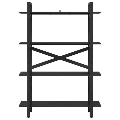 Hyllsystem Svart Ek 100 x 33,5 x 140 cm Konstruerat trä