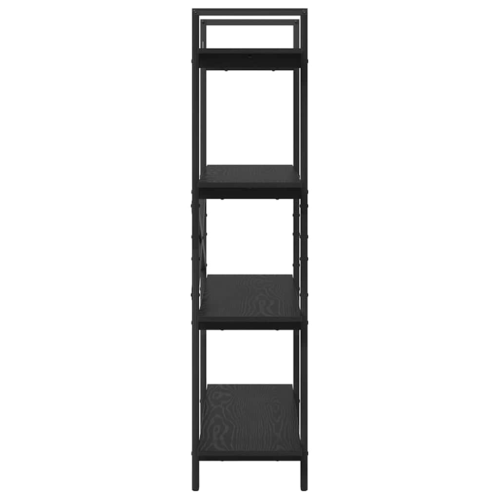 Hyllsystem Svart Ek 100 x 33,5 x 140 cm Konstruerat trä