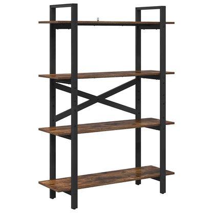 Hyllsystem Rökt ek 100 x 33,5 x 140 cm Konstruerat trä